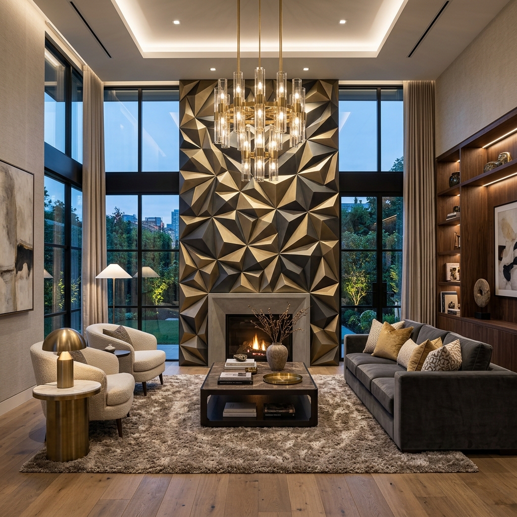 Modern 3D wall panels for statement walls in Indore